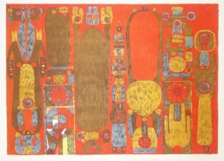 Lithograph Courtin - Jeune reine d'un vieux pays