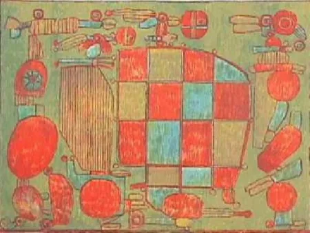 Lithograph Courtin - Parent du coté gauche 