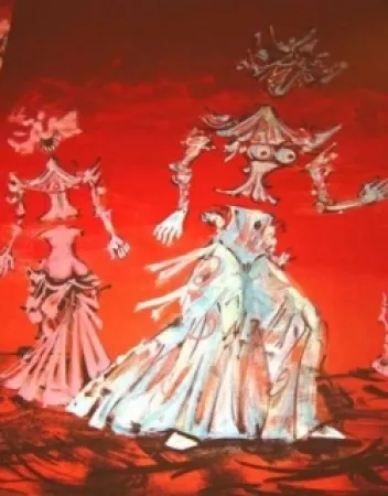 Lithograph Coutaud - Les femmes fleurs