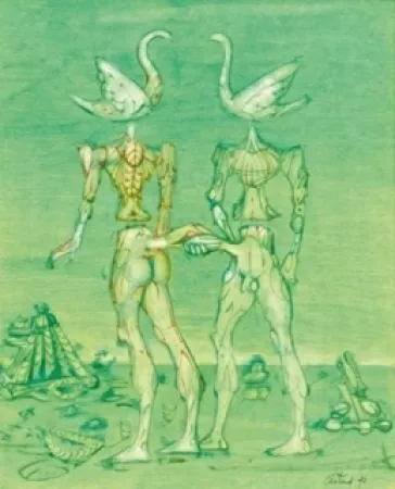 Lithograph Coutaud - Souvenir de Jersey