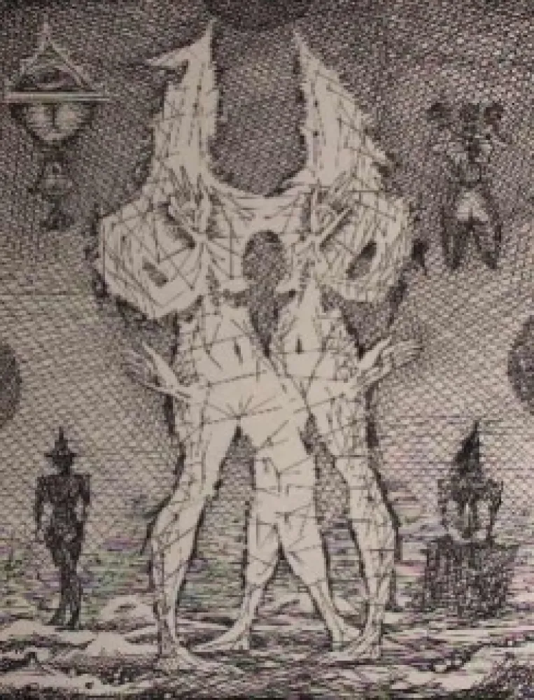 Engraving Coutaud - Voyage dans la lune 1