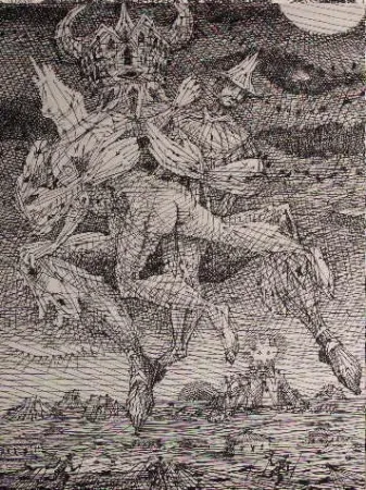 Engraving Coutaud - Voyage dans la lune 2