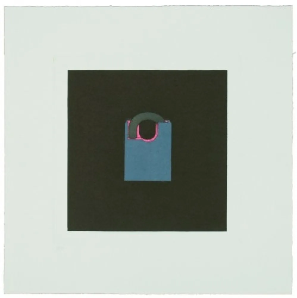 Etching Craig-Martin - The Catalan suite I - Padlock