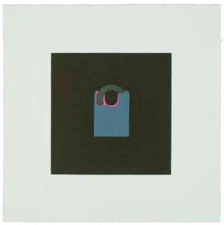 Etching Craig-Martin - The Catalan suite I - Padlock