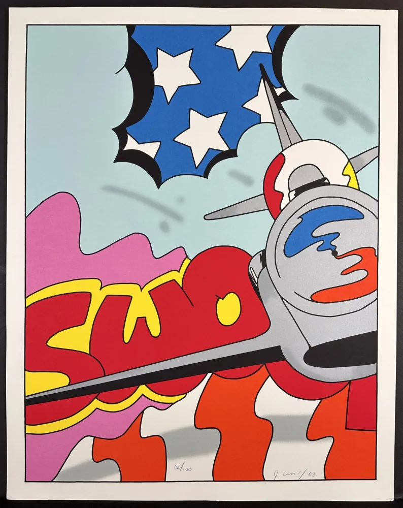 Lithograph Crash - American Thunderbird