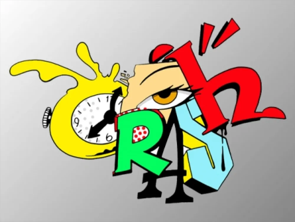 Screenprint Crash - Clock 2