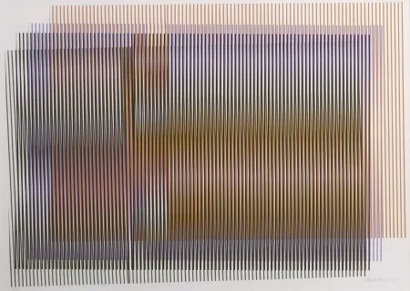 Screenprint Cruz-Diez - Carlos Cruz-Diez (1923–2019) - Kinetic Composition - Serigraphy on paper - 1981
