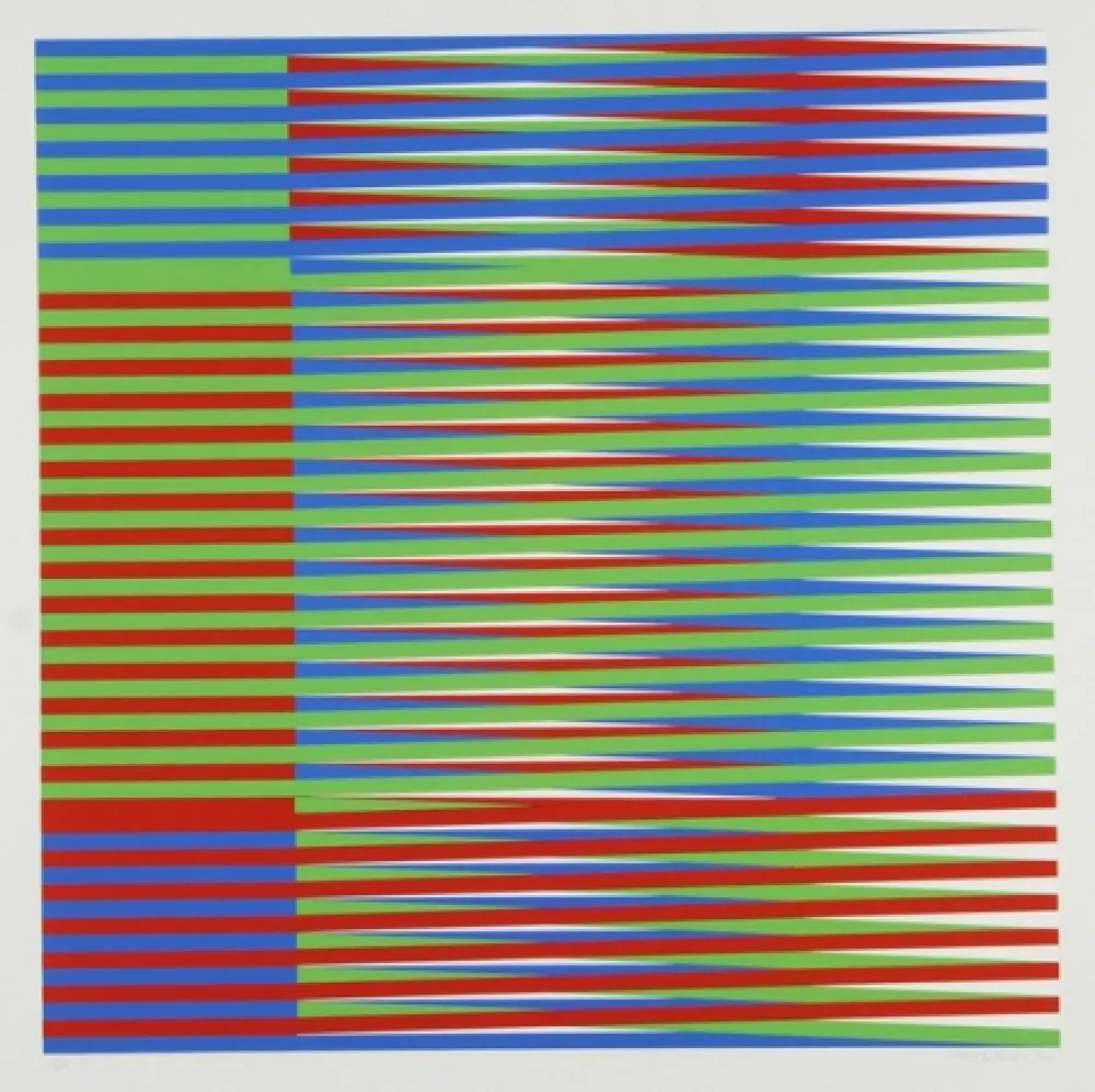 Screenprint Cruz-Diez - Couleur additive