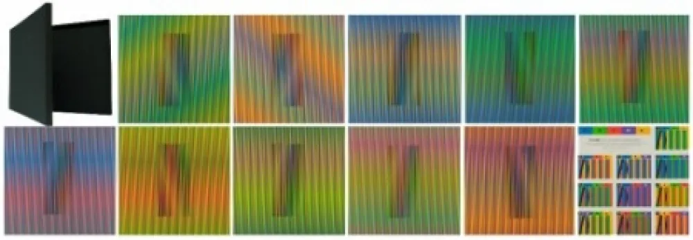 Lithograph Cruz-Diez - Inducción Cromática a doble frecuencia