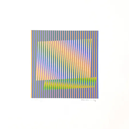 Screenprint Cruz-Diez - Induction chromatique