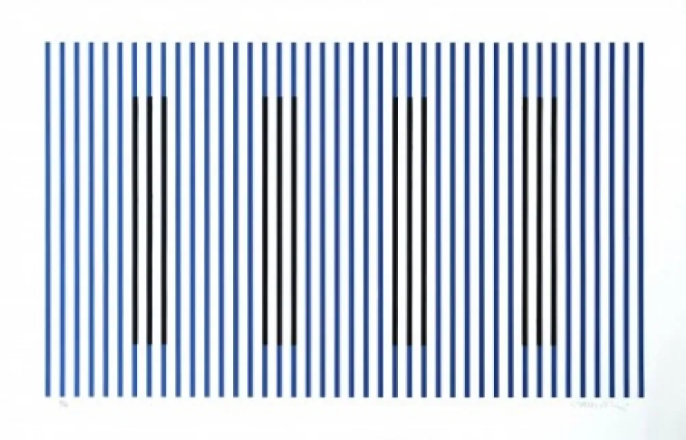 Etching Cruz-Diez - Induction du Jaune Rioja