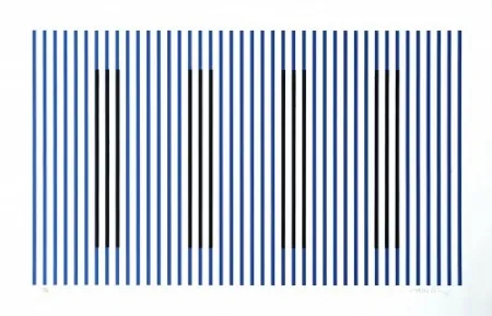 Etching Cruz-Diez - Induction du Jaune Rioja