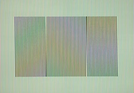 Lithograph Cruz-Diez - Mod. 3 Inducción Cromática a doble frecuencia Toledo