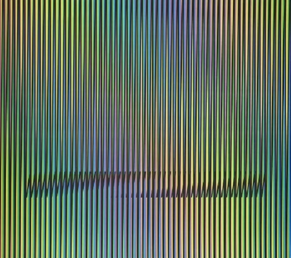 Lithograph Cruz-Diez - Serie Caura - 7