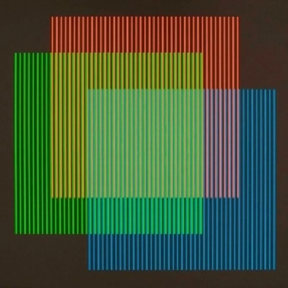 Lithograph Cruz-Diez - Serie Semana - Lunes