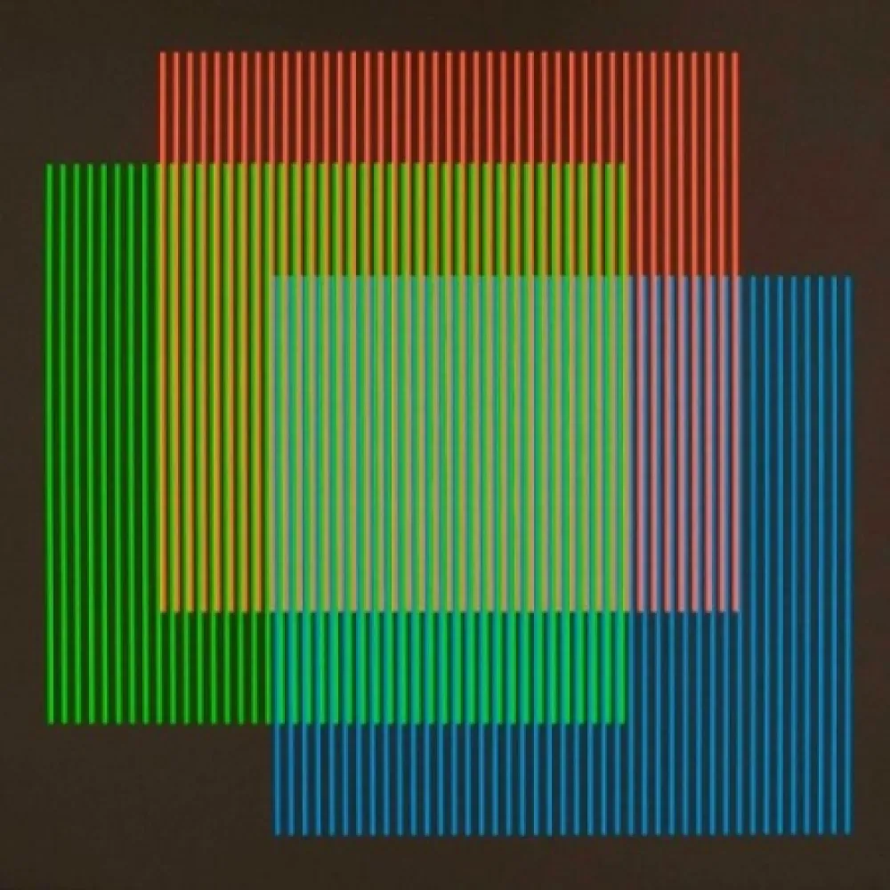 Lithograph Cruz-Diez - Serie semana - Lunes