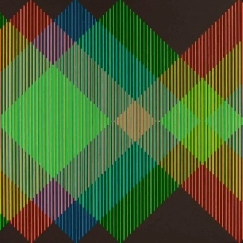 Lithograph Cruz-Diez - Serie Semana - Miércoles