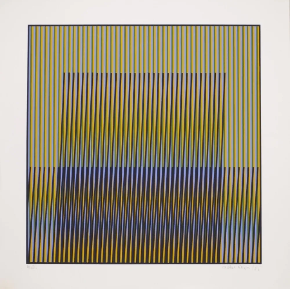 Lithograph Cruz-Diez - Untitled