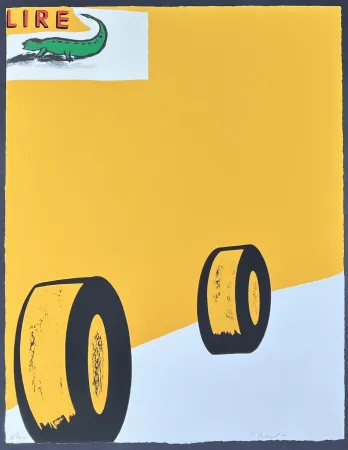 Lithograph Cucchi - Enzo Cucchi (1949) - Lire - Color lithograph on wove paper - 2001