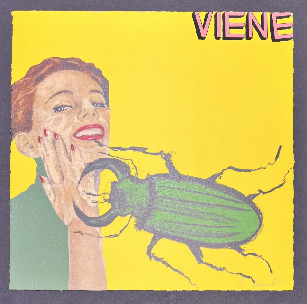 Lithograph Cucchi - Enzo Cucchi (1949) - Viene - Lithograph on paper