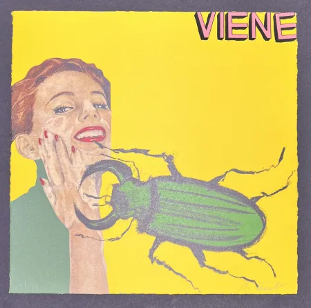 Lithograph Cucchi - Enzo Cucchi (1949) - Viene - Lithograph on paper