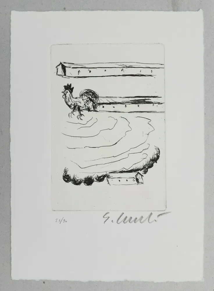 Etching Cucchi - Fiumi di ali