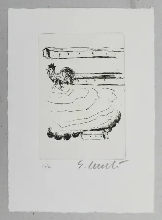 Etching Cucchi - Fiumi di ali