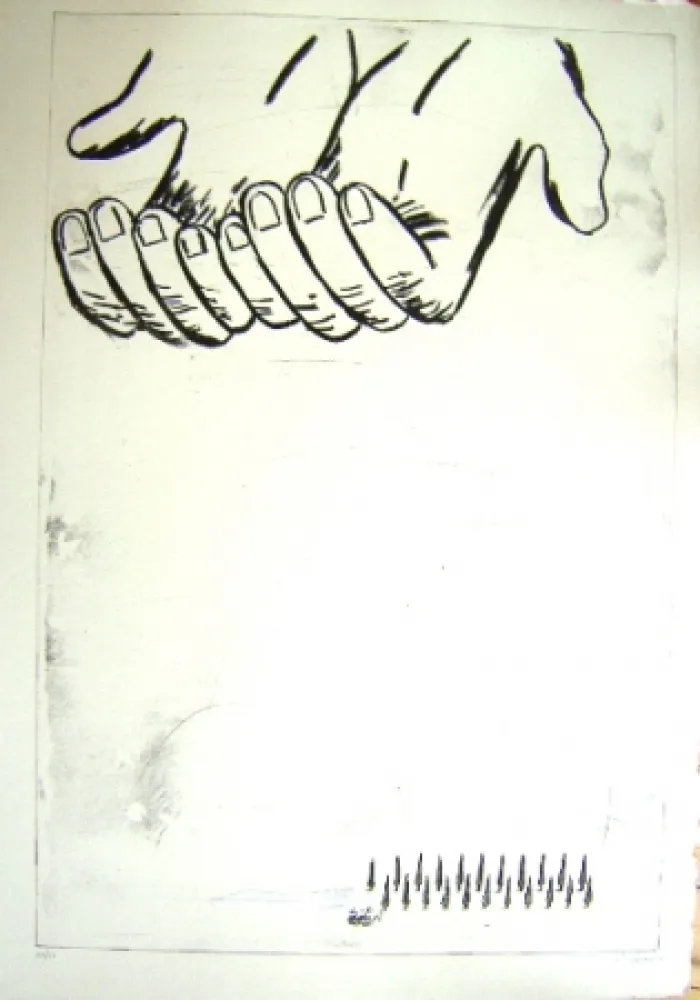 Etching Cucchi - Les Mains