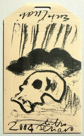 Screenprint Cucchi - Libro schiavo