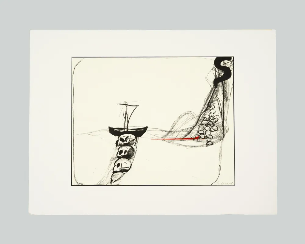 Lithograph Cucchi - Simm' nervusi