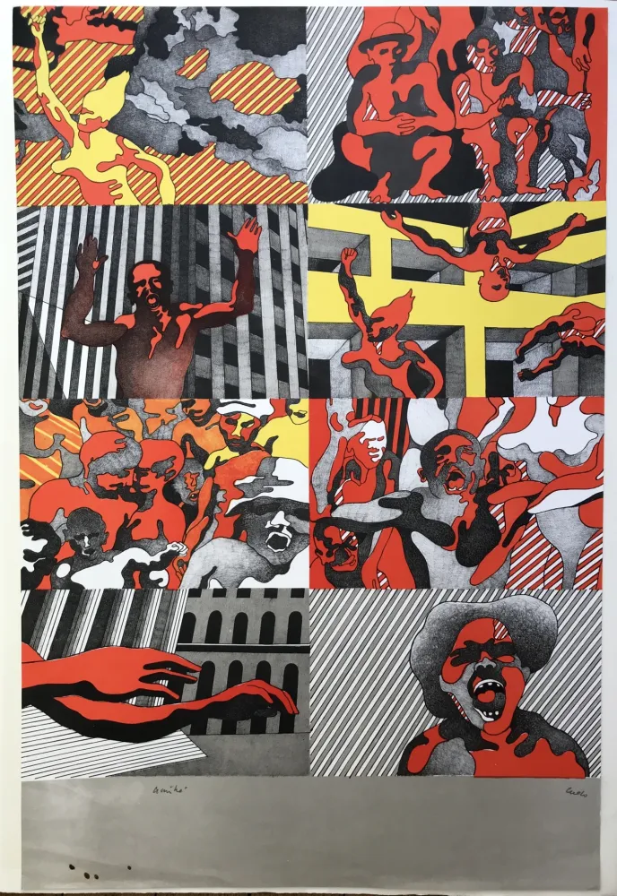 Lithograph Cueco - Grèves et manifestations