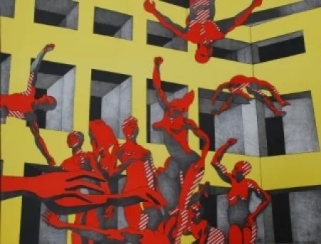 Lithograph Cueco - L'université