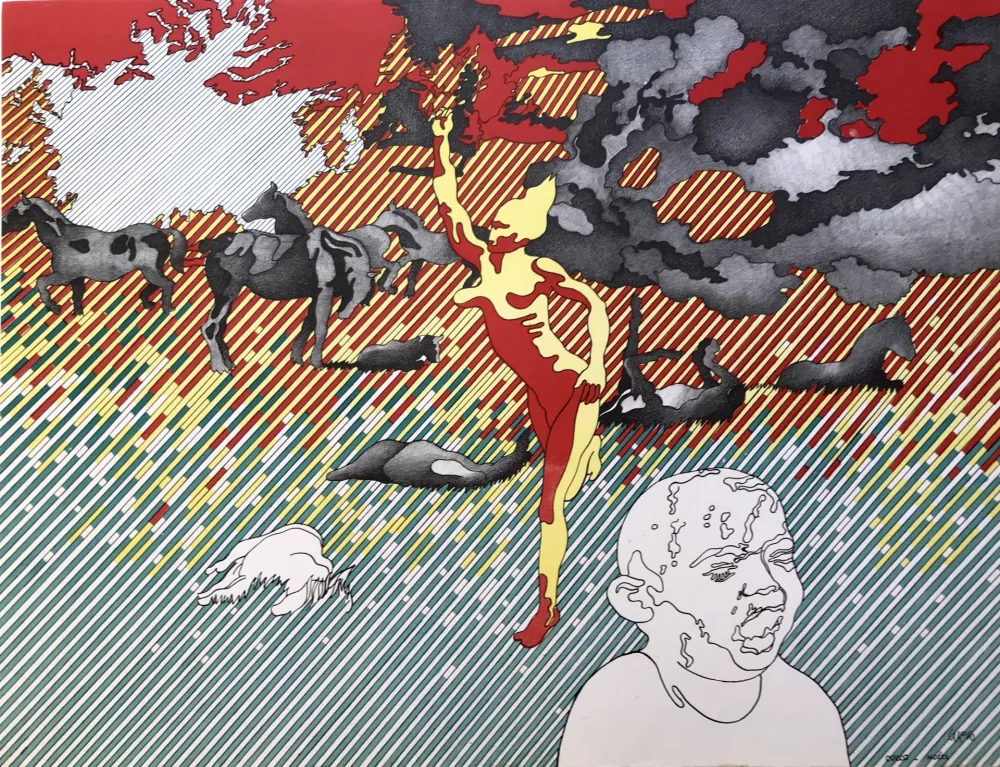 Lithograph Cueco - Nuées