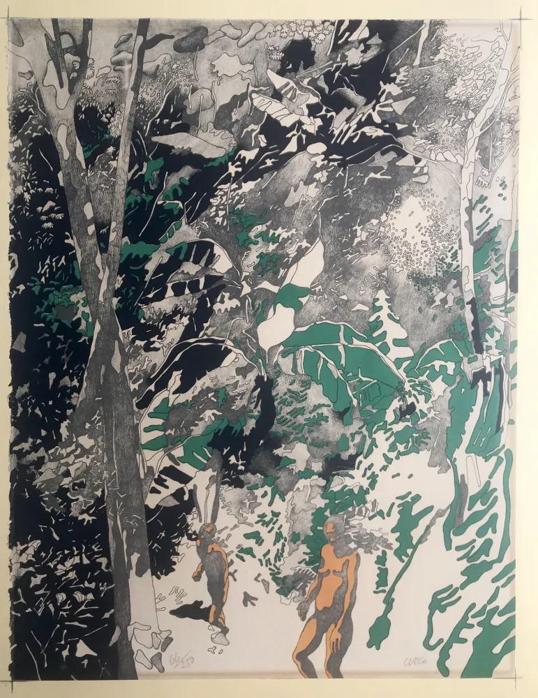 Lithograph Cueco - Sans titre (Homme et femme)