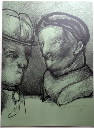 Lithograph Cuevas - A.L. Galería Joan Prats