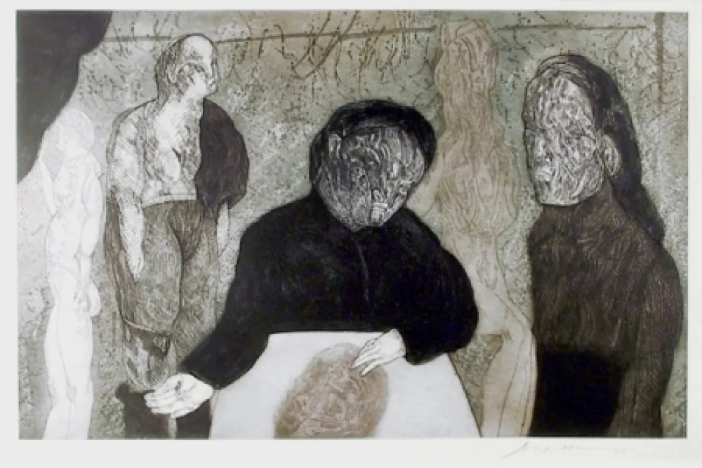 Etching And Aquatint Cuevas - Clase de Anatomia from the Intolerance Portfolio