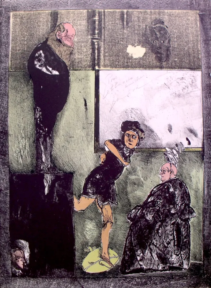 Lithograph Cuevas - El espejo