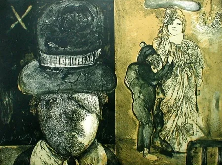 Lithograph Cuevas - La Maga (from 