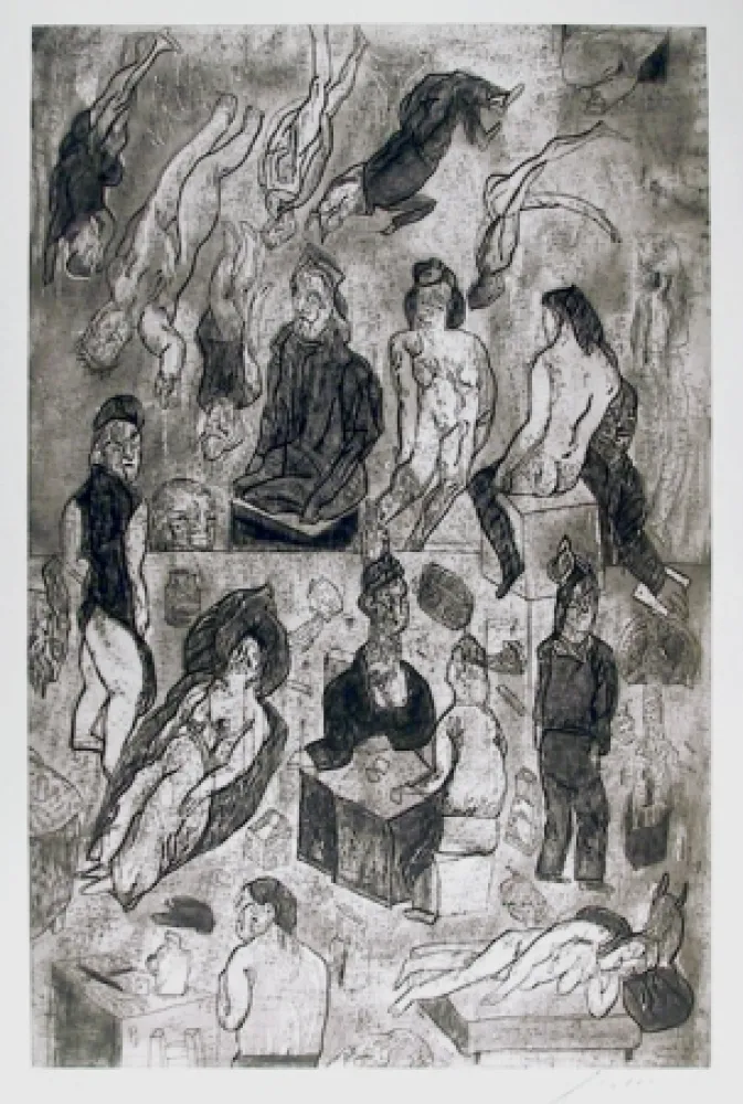 Etching And Aquatint Cuevas - Las Victimas from the Intolerance Portfolio