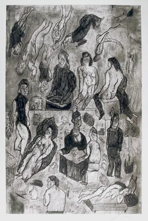 Etching And Aquatint Cuevas - Las Victimas from the Intolerance Portfolio