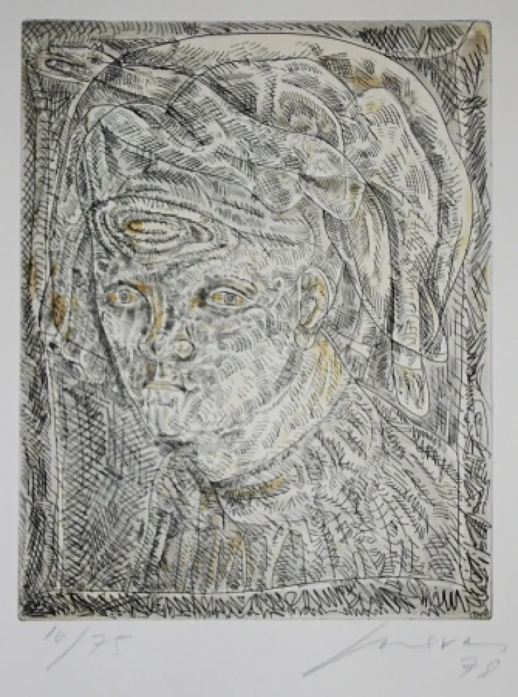 Etching And Aquatint Cuevas - Portrait