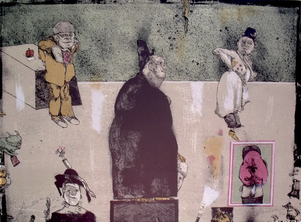 Lithograph Cuevas - Sans Titre