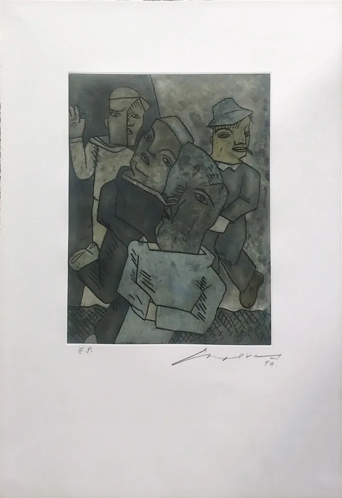 Etching Cuevas - UNKNOWN TITLE