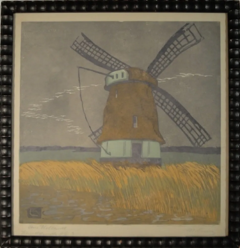 Woodcut Cunz - Aus Holland