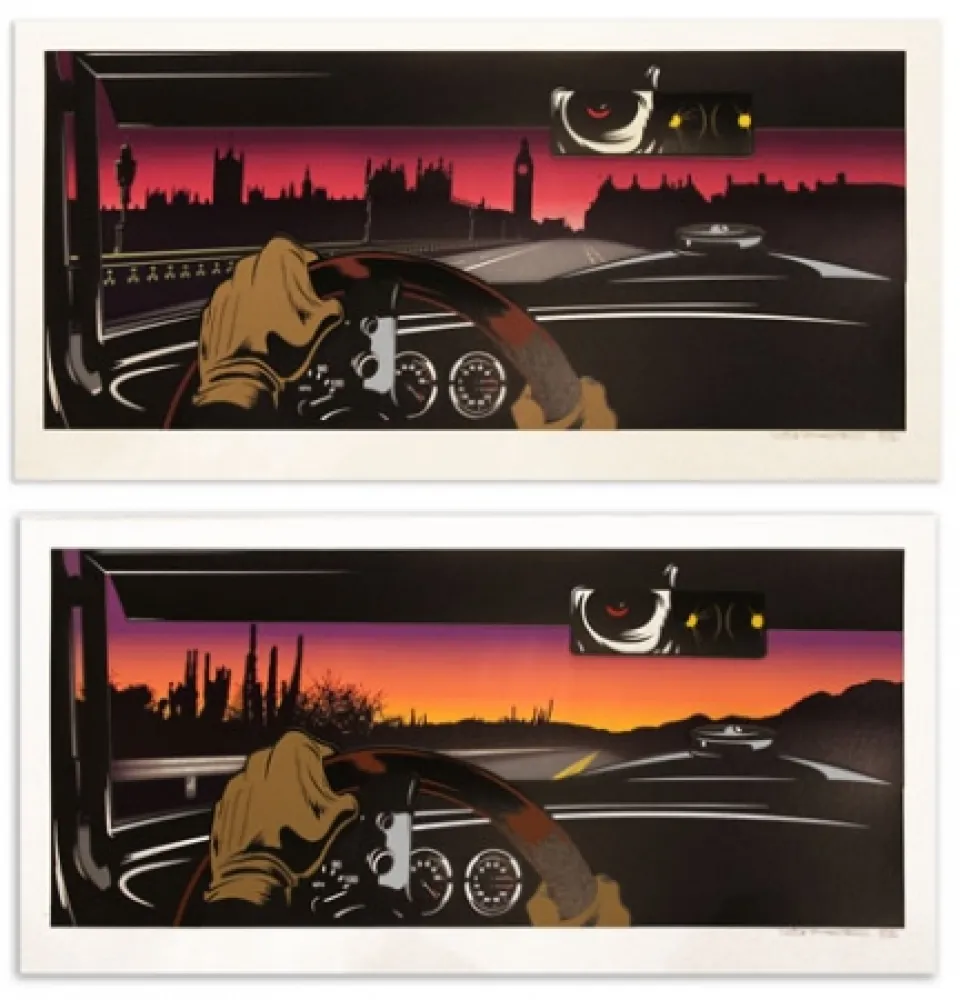 Screenprint D-Face - Rear view