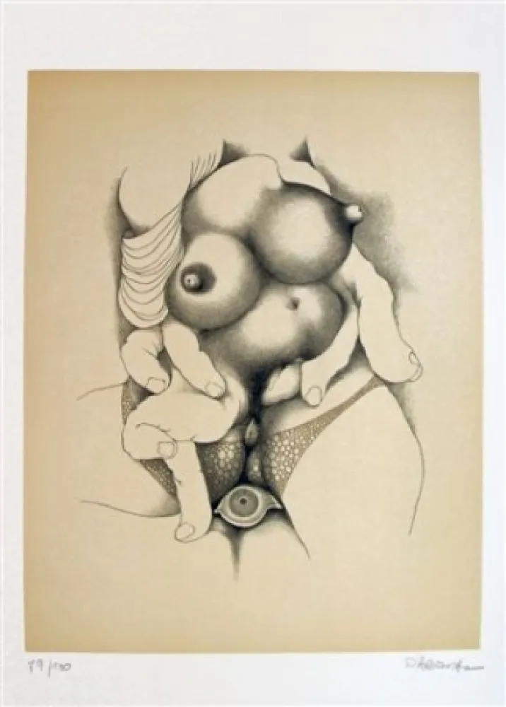 Lithograph Daboval - Les phantasmes de Berthe 4