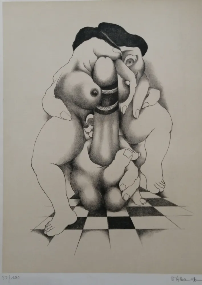 Lithograph Daboval - Phantasmes de Berthe 1