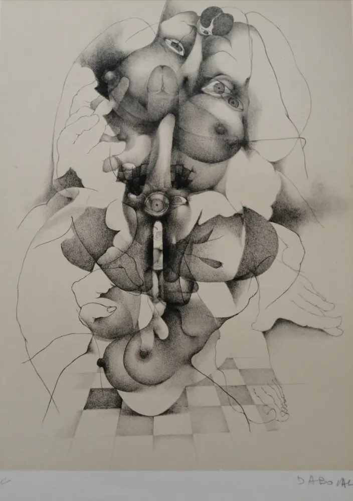 Lithograph Daboval - Phantasmes de Berthe 3