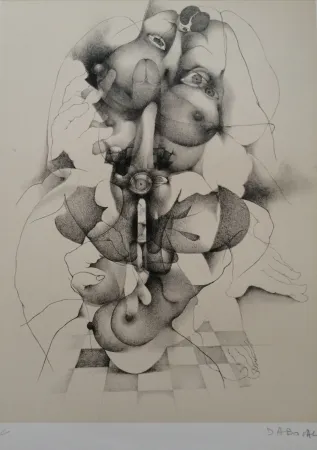 Lithograph Daboval - Phantasmes de Berthe 3