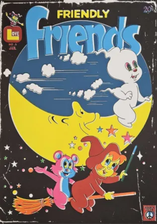 Lithograph Dabs - Friendly friends